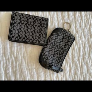 Matching Coach coin purse and card case